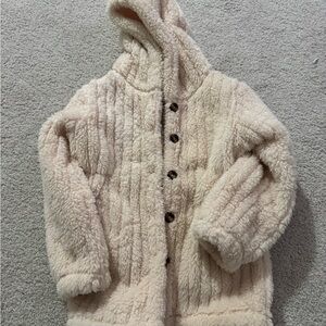 SHEIN Cream Fleece Jacket